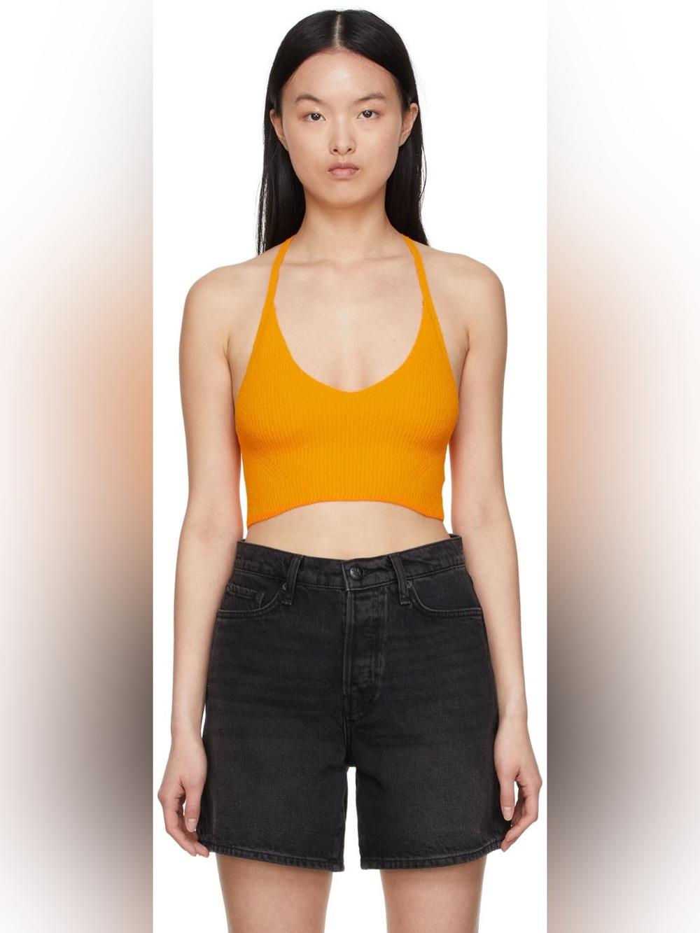 Rag and bone cotton orange tank top